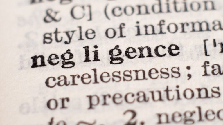 negligence definition