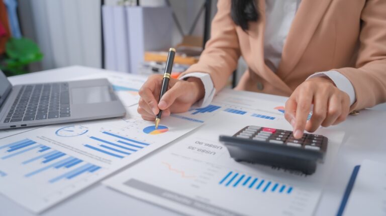 woman is engaged in asset inventory