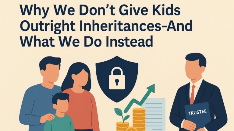 Why we do not give kids outright inheritances